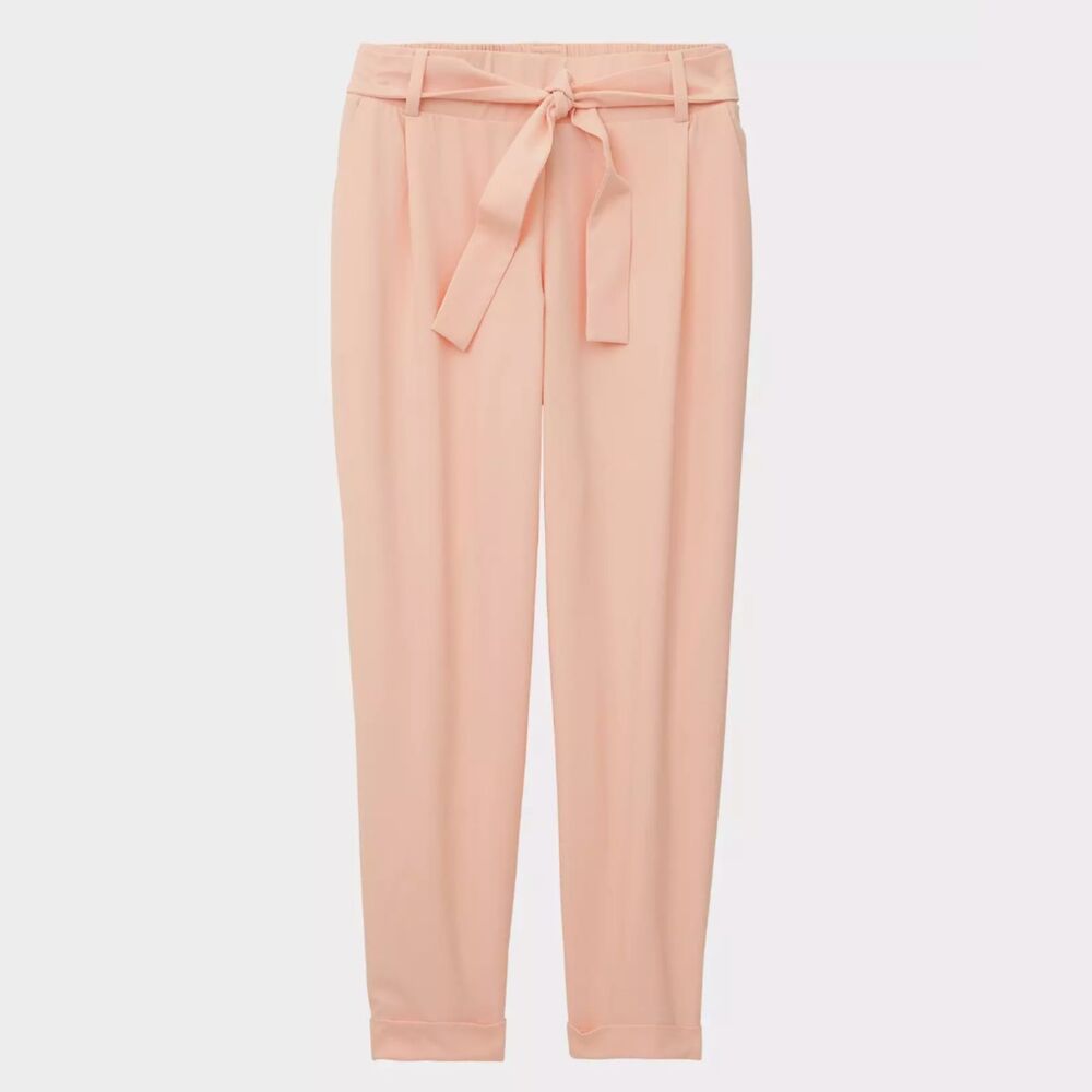 NWT TORRID (2) Pull-On Taper Stretch Crepe High-Rise Tie-Front Pant - Picture 4 of 11